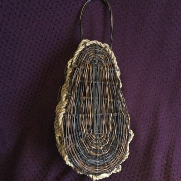 Decorative Wicker Wall Pocket Boho Planter 12" Basket - Picture 9 of 14